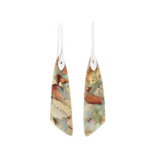 EARTHEN MOSAIC STONE EARRINGS