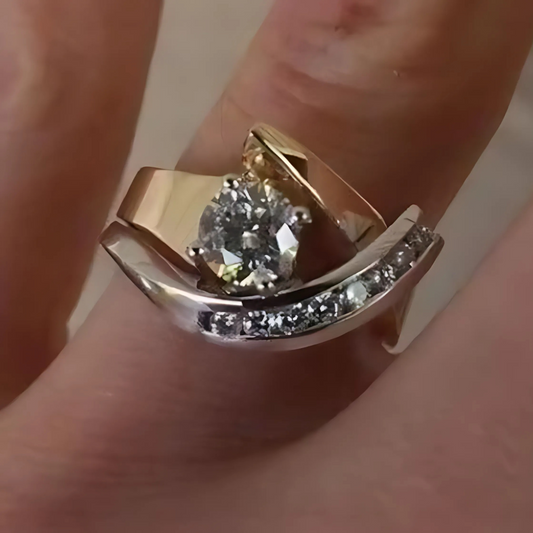 BAGUE VINTAGE TOURBILLON GEMME