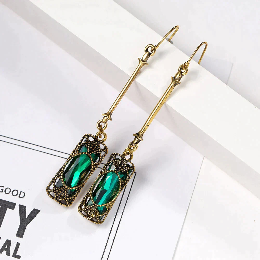 BOUCLES GOUTTES VERT ÉTERNEL