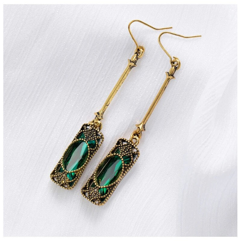 BOUCLES GOUTTES VERT ÉTERNEL