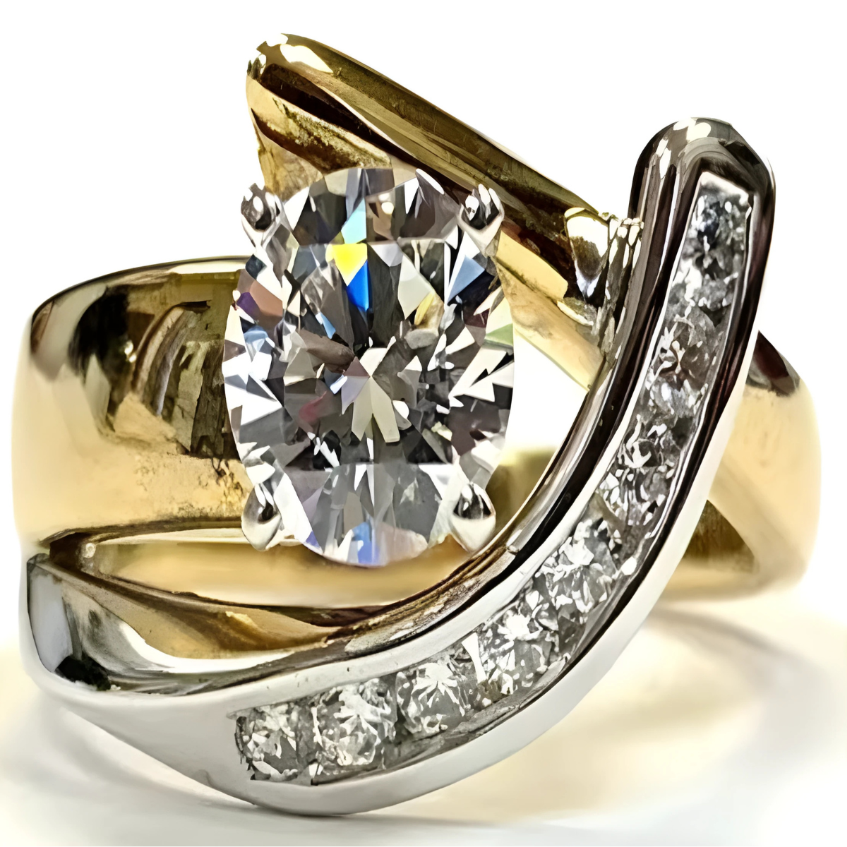 BAGUE VINTAGE TOURBILLON GEMME