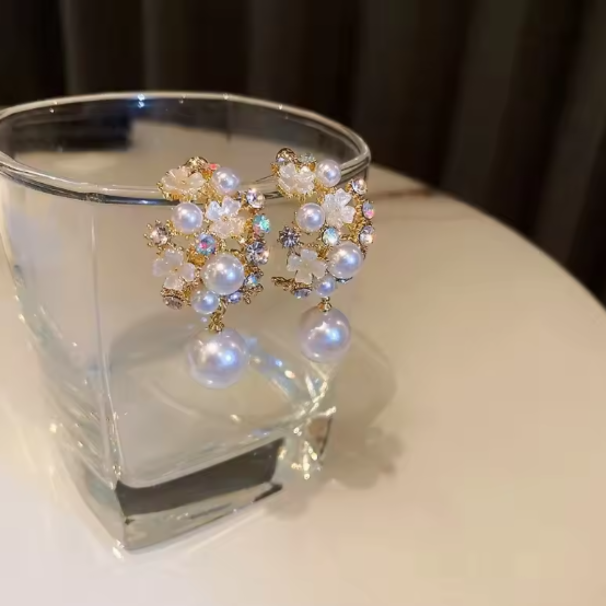 GOLDEN BLOOM PEARL EARRINGS