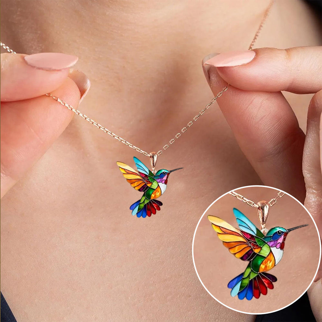 COLLIER PENDENTIF COLIBRI DÉLICAT