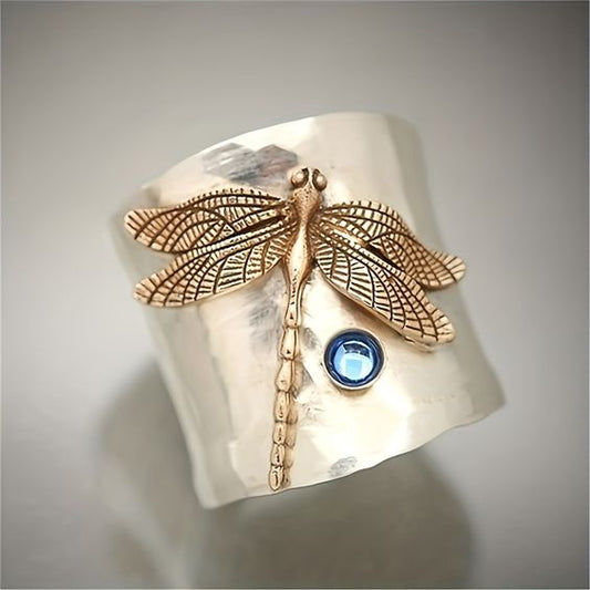 MYSTIC DRAGONFLY BLUE STONE RING