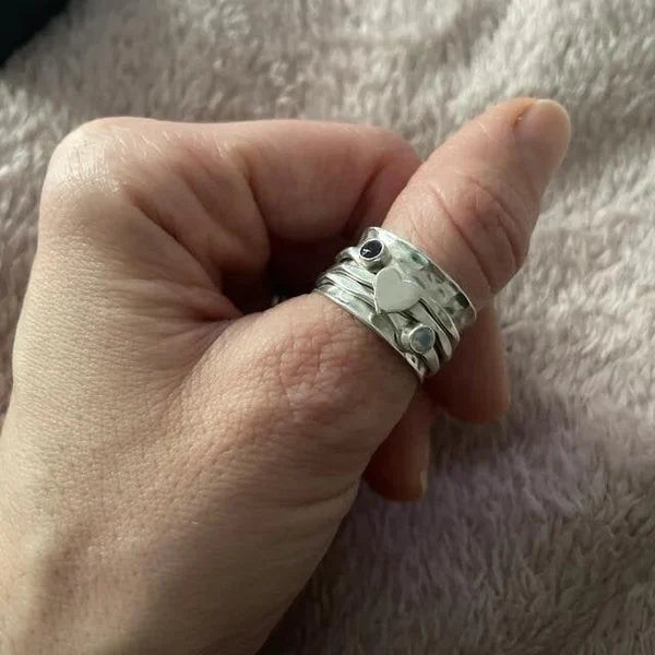 BAGUE CŒUR SPIN ÉTERNELLE