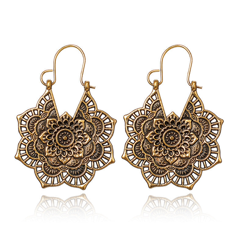 BOUCLES D’OREILLES LOTUS MANDALA RAYONNANTES