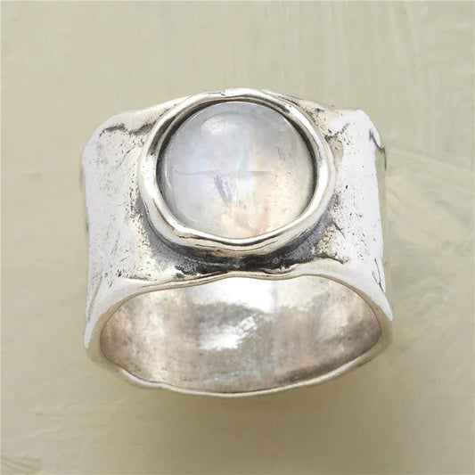 BAGUE BOHO MYSTÈRE PIERRE DE LUNE