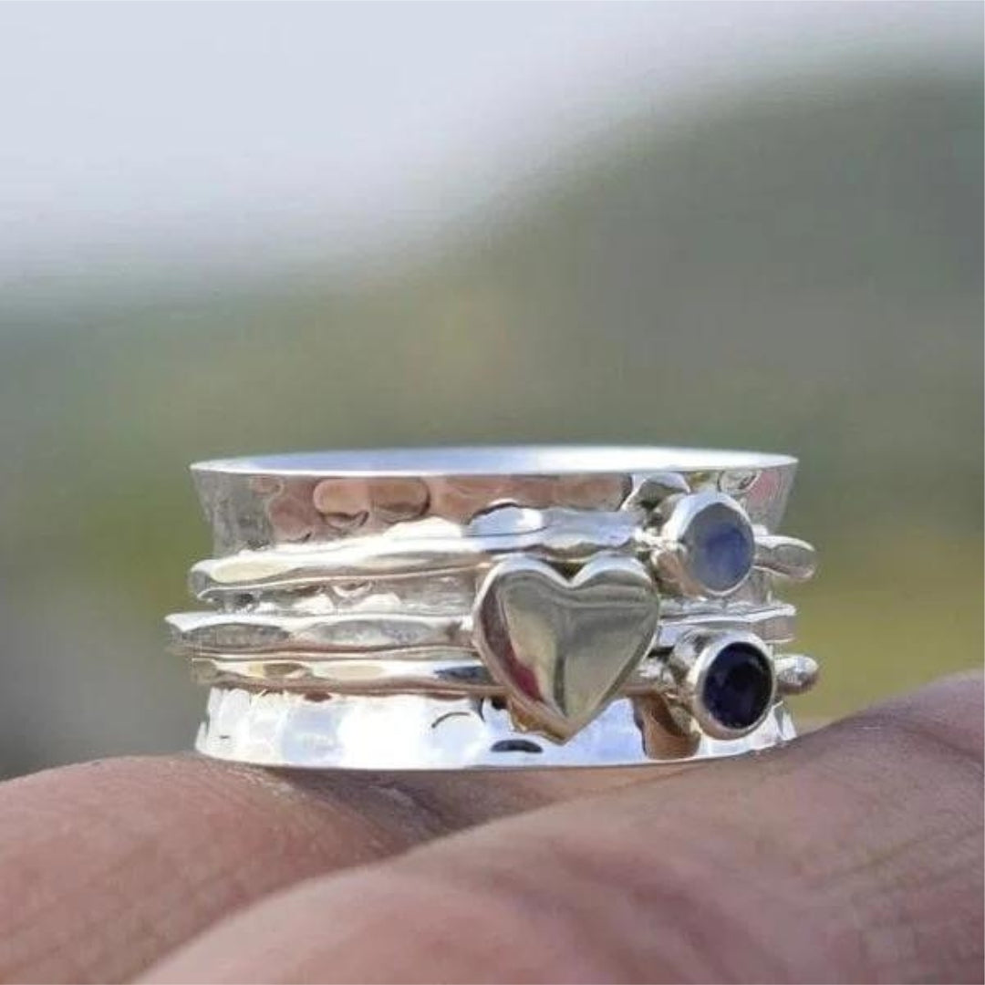 BAGUE CŒUR SPIN ÉTERNELLE