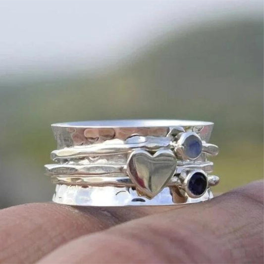 BAGUE CŒUR SPIN ÉTERNELLE