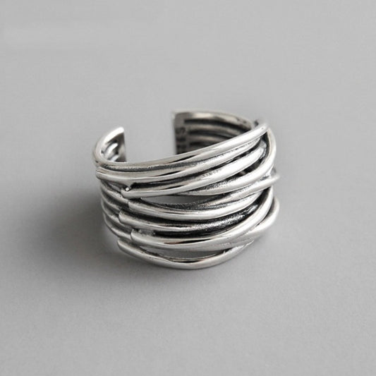 BAGUE ARGENT EMPILÉE CLASSIQUE