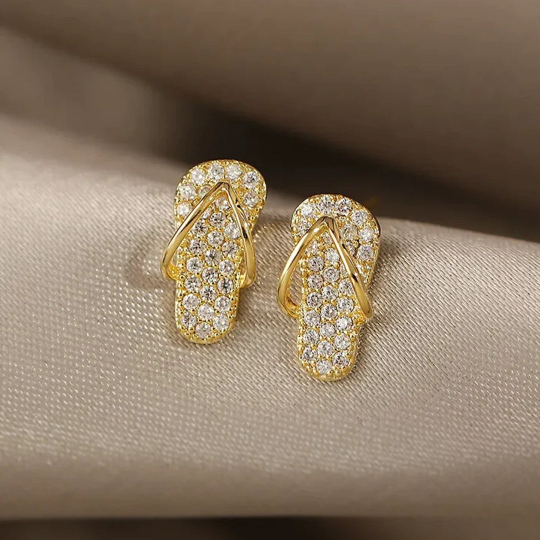 BOUCLES D’OREILLES TONGS EN OR DE LUXE
