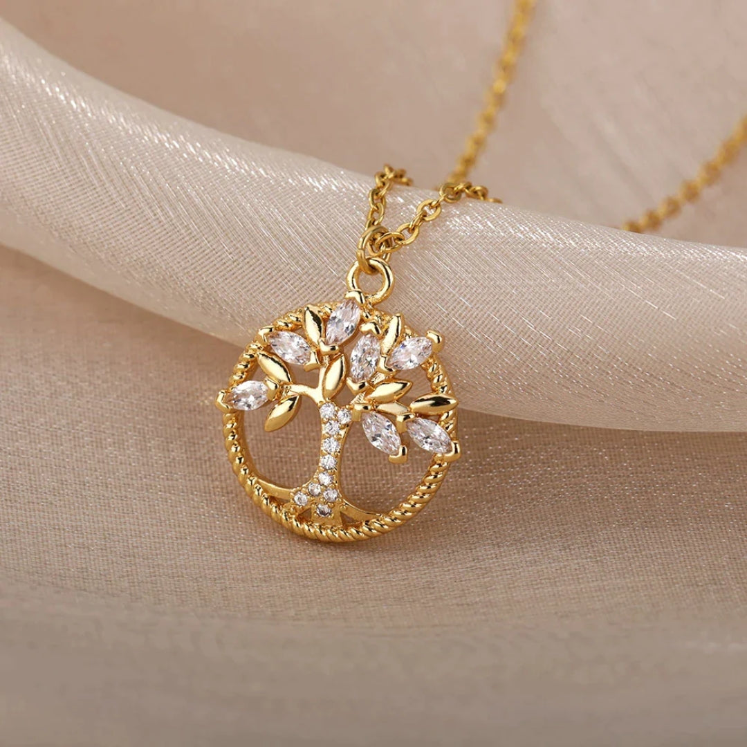 COLLIER ARBRE RACINES INFINIES