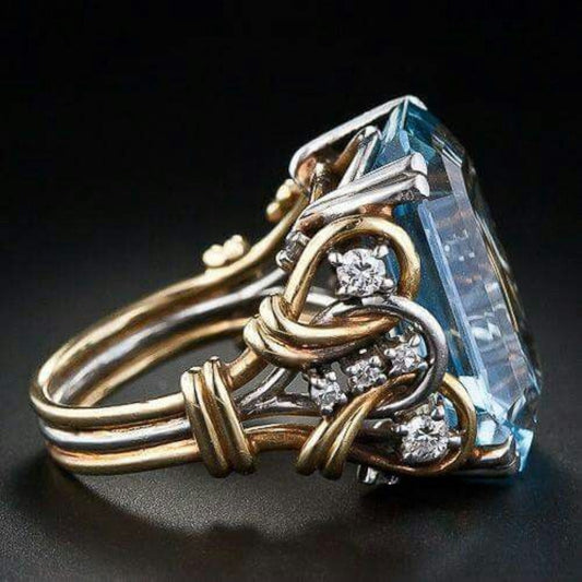 BAGUE ZIRCONIA BLEU ÉCLAT CÉLESTE