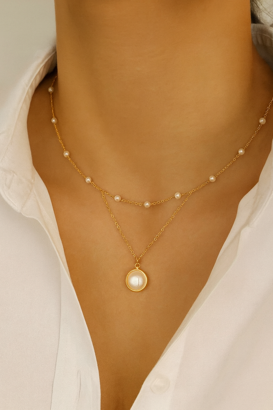 COLLIER PENDENTIF PERLE AURA