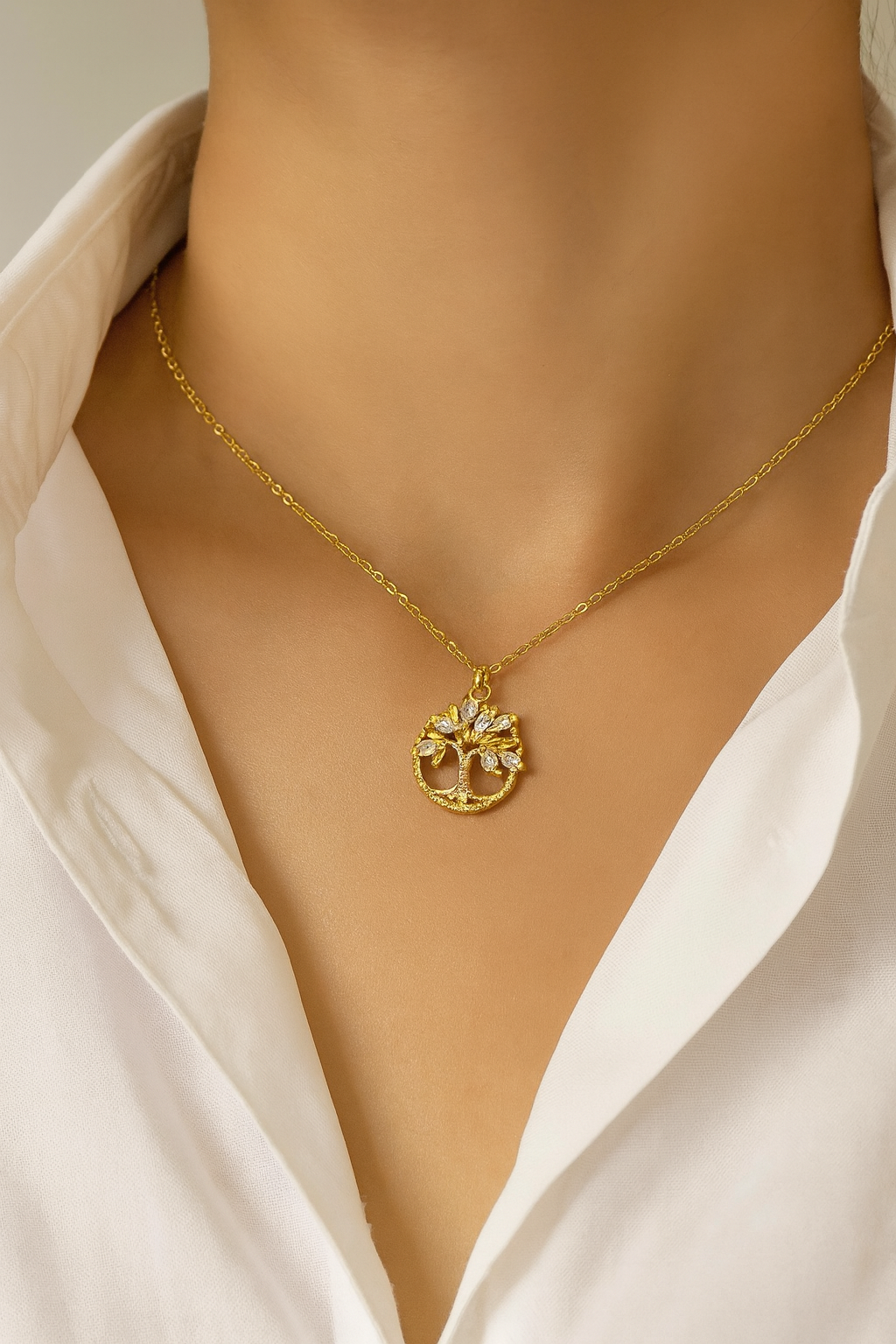COLLIER ARBRE RACINES INFINIES