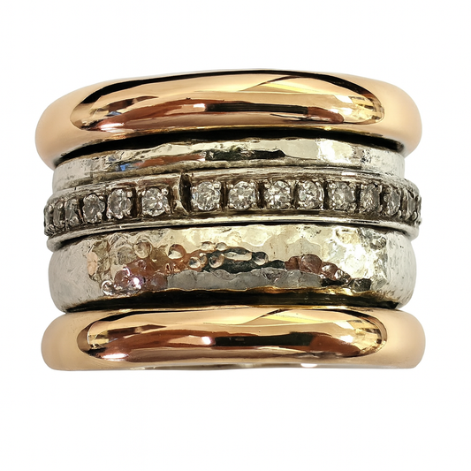 GLINTED CROWN RING