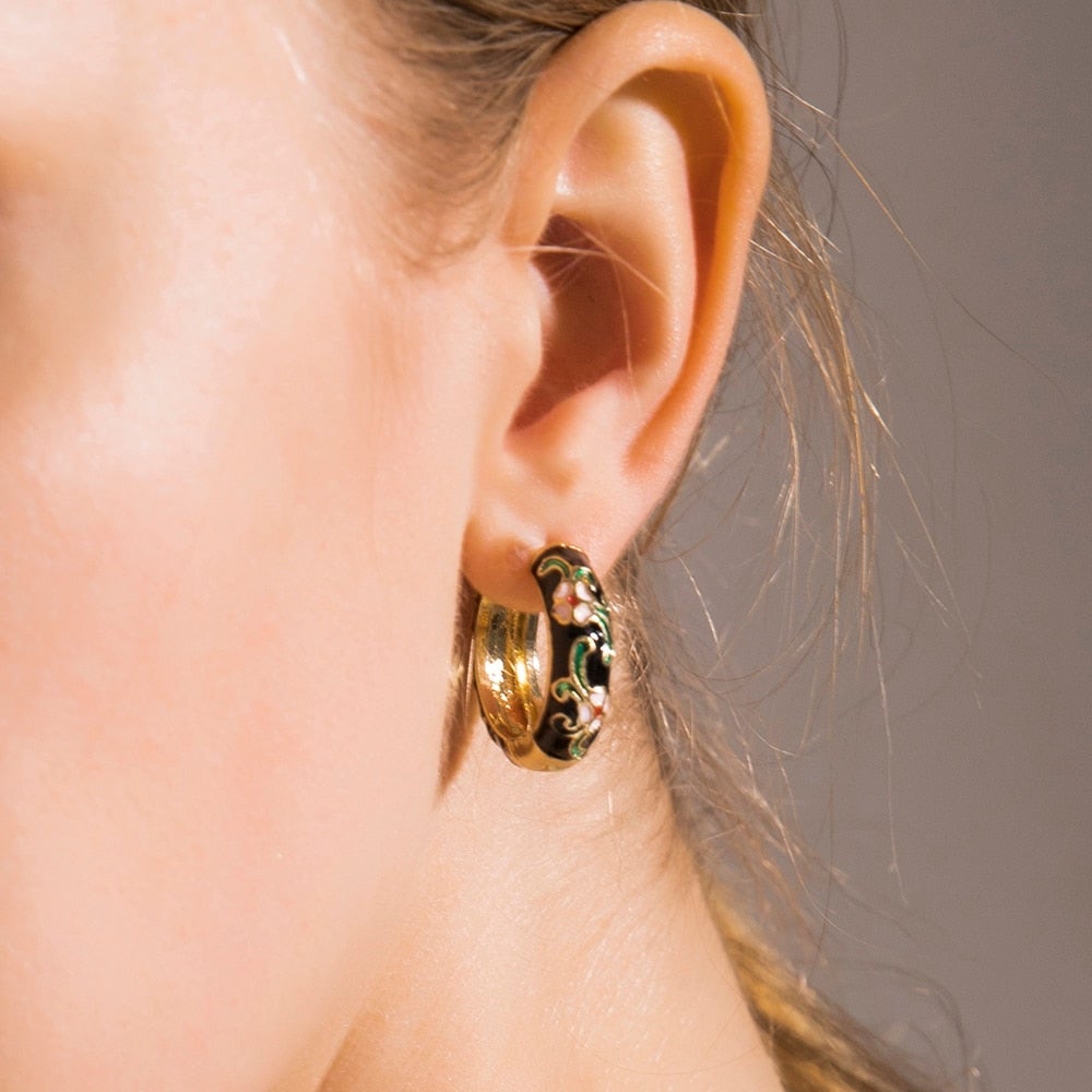 MIDNIGHT BLOOM HOOPS