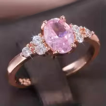 BAGUE CRISTAL ROSE STYLE VINTAGE