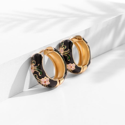 MIDNIGHT BLOOM HOOPS