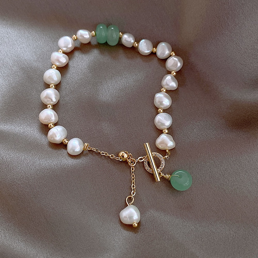 BRACELET PERLE-JADE ÉLÉGANCE