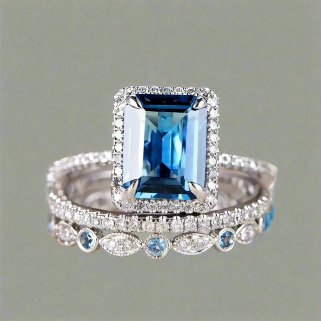 VINTAGE OCEAN GLAM RING DUO