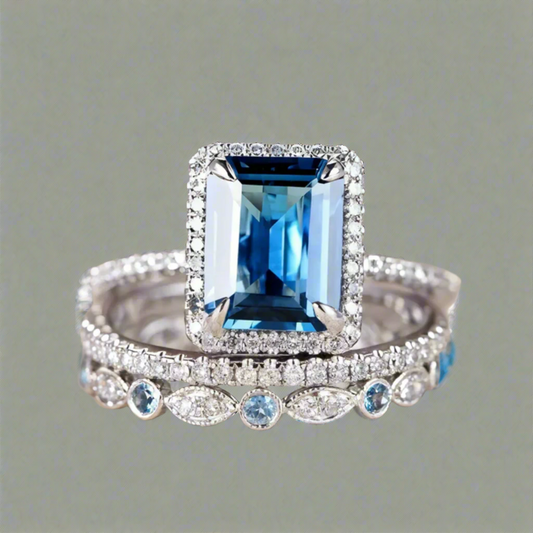 VINTAGE OCEAN GLAM RING DUO