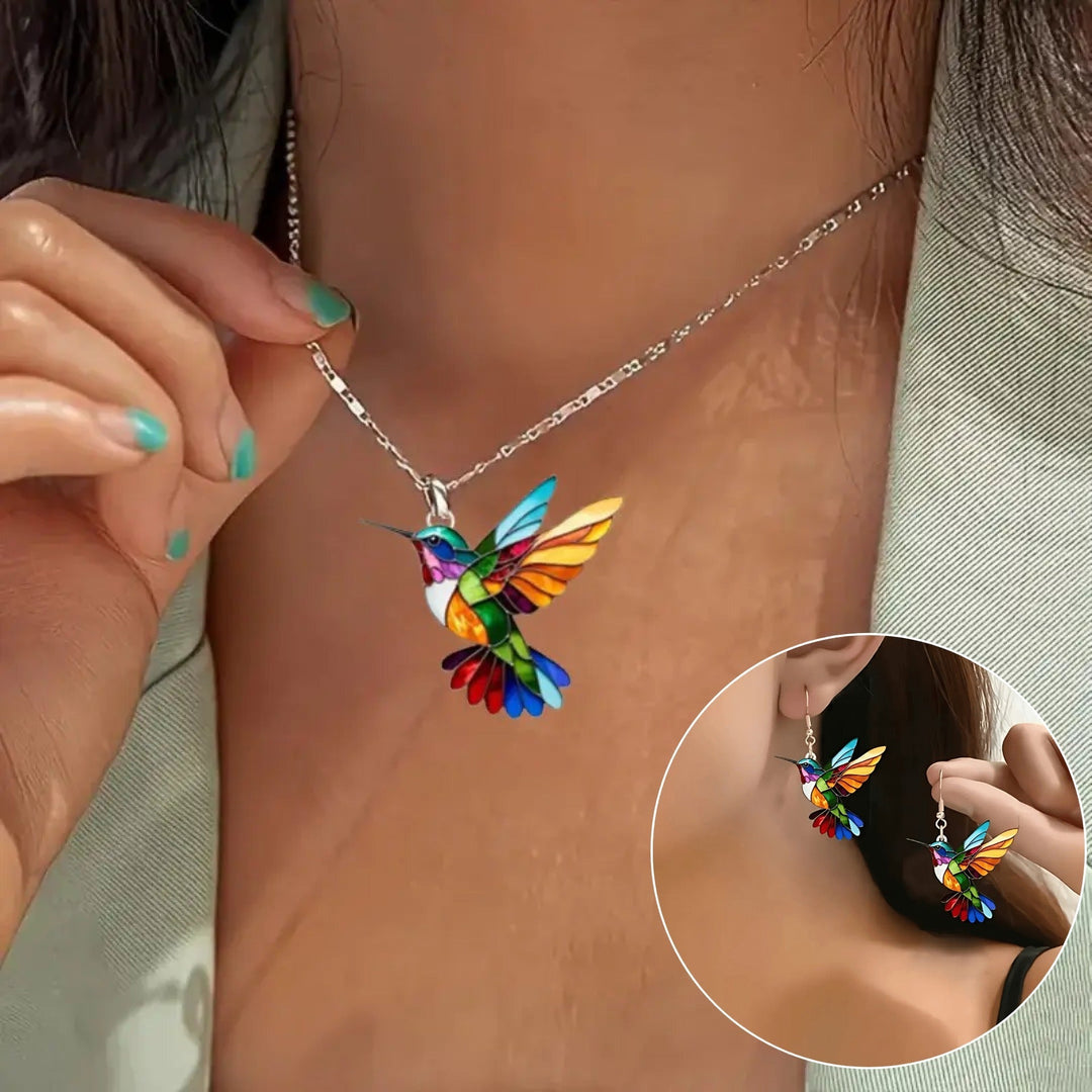 COLLIER PENDENTIF COLIBRI DÉLICAT