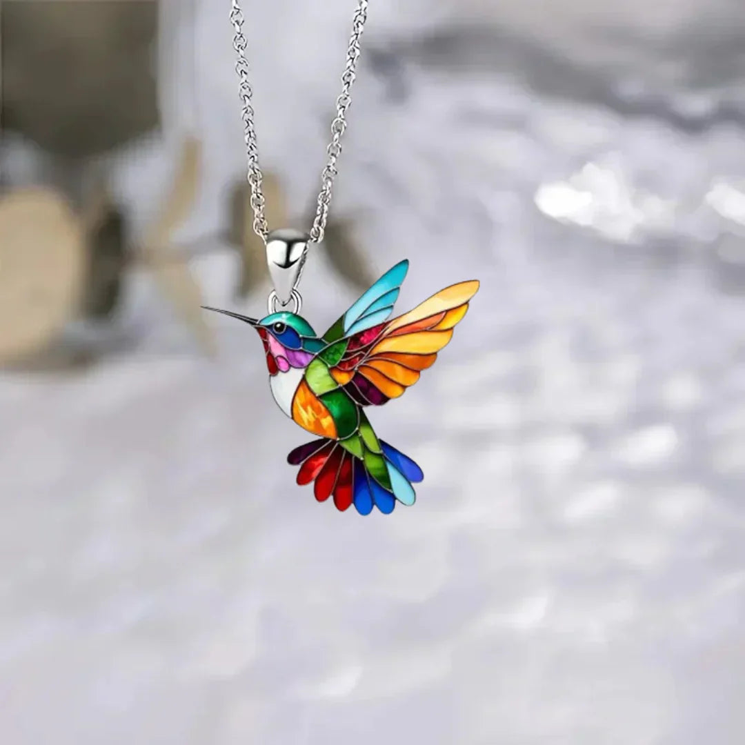 COLLIER PENDENTIF COLIBRI DÉLICAT