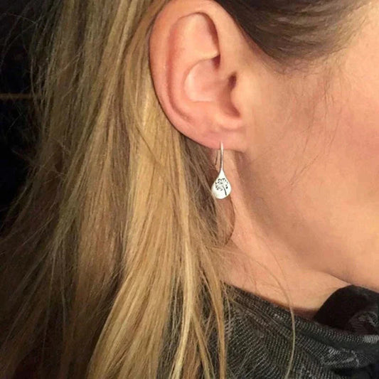 BOUCLES ARGENT FEUILLES DE PISSENLIT ÉCLATANTES