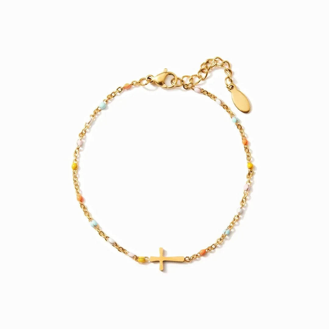 BRACELET DIVIN PRÉCIEUX CROIX