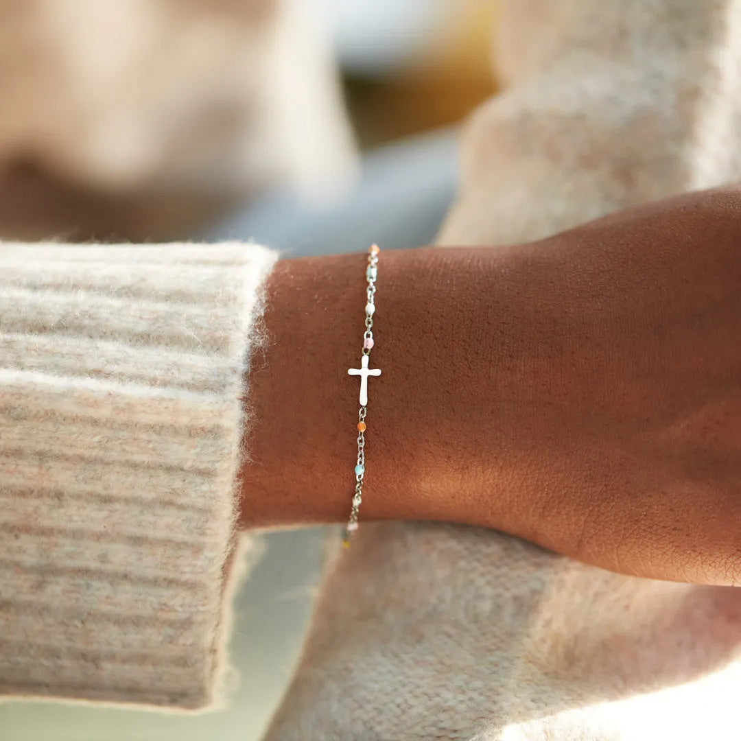 BRACELET DIVIN PRÉCIEUX CROIX