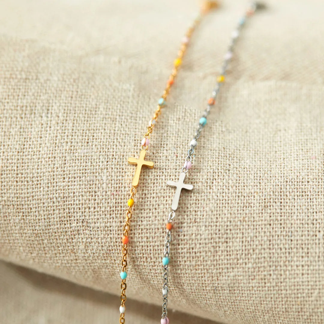 BRACELET DIVIN PRÉCIEUX CROIX