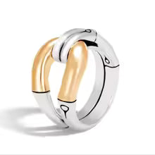 BAGUE NŒUD INTEMPOREL OR ET ARGENT