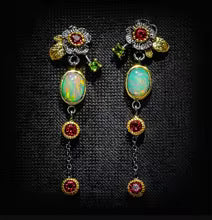 BOUCLES D’OREILLES BOHÈME OPAL FEU & LUNE