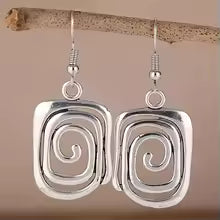 COSMIC TWIST SILVER EARRINGS