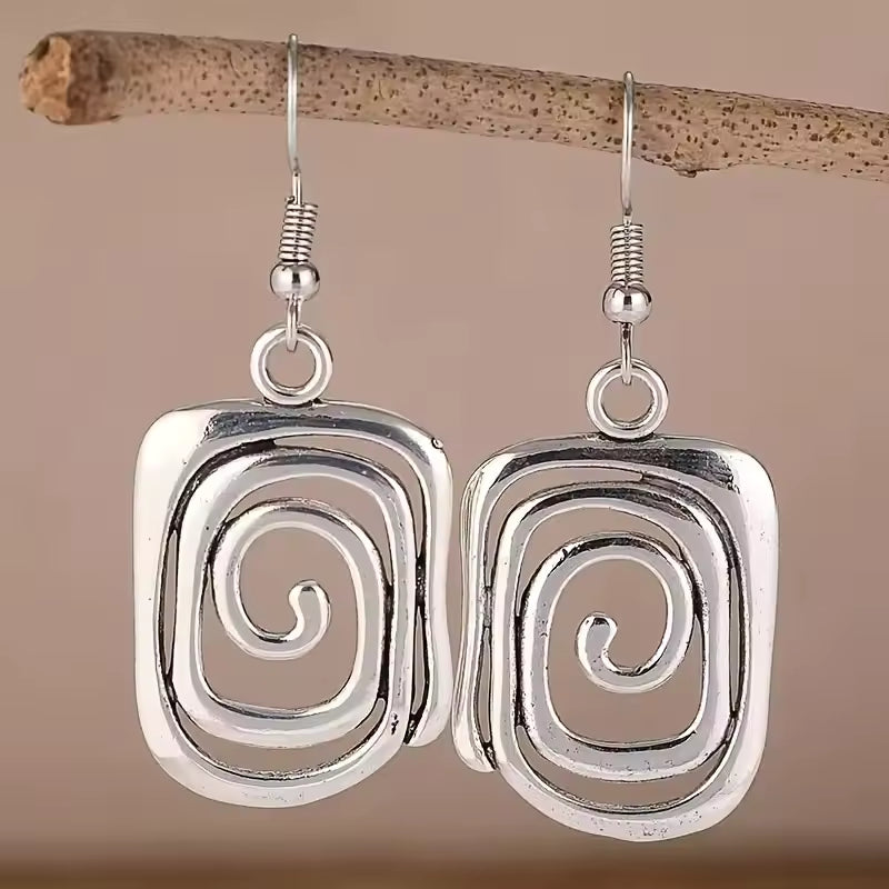 COSMIC TWIST SILVER EARRINGS