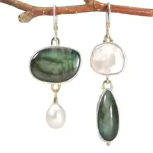 VINTAGE FOREST STONE EARRINGS
