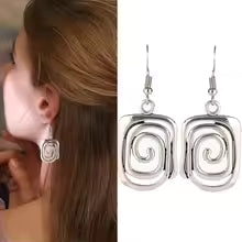 COSMIC TWIST SILVER EARRINGS