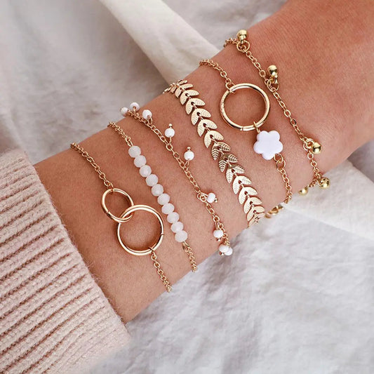 SET BRACELETS LUXE STYLE BOHO OR