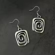 COSMIC TWIST SILVER EARRINGS