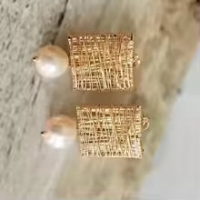 GOLDEN TANGLE PEARL DROPS