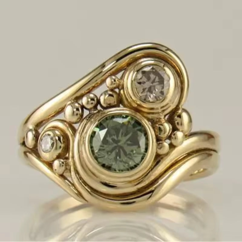 ASTRAL BLOOM GREEN RING