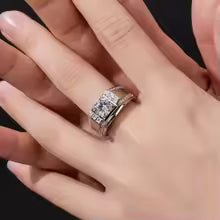 BAGUE GEMME INTEMPORELLE INCRUSTÉE