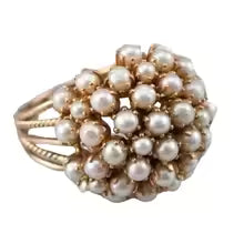 BAGUE HÉRITAGE AVEC PERLE INCRUSTÉE