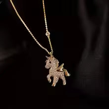 GOLDEN WONDER UNICORN PENDANT