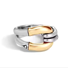 BAGUE NŒUD INTEMPOREL OR ET ARGENT