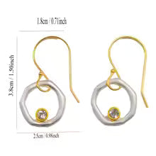 BOUCLES D’OREILLES HÉRITAGE ZIRCONIA OR ET ARGENT