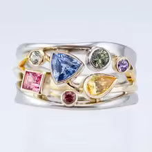 BAGUE ZIRCONIA ARC-EN-CIEL