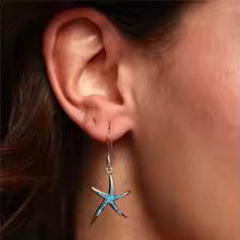BOUCLES D’OREILLES OCÉAN OPAL ÉTOILE DE MER