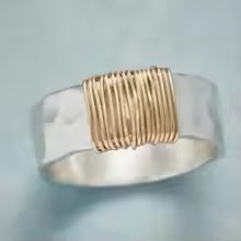 BAGUE FIL D’OR EN ARGENT MASSIF